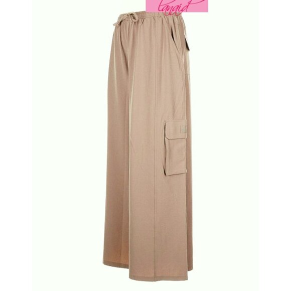 NEW Alo Dreamscape Cargo Wide Leg Pants Taupe Tan Oversized Utility Trousers S - Picture 9 of 13